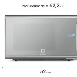 Micro-ondas Electrolux 31L Inox Painel Integrado e Função Tira Odor MI41S